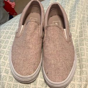 Pink Heathered Slip on Vans